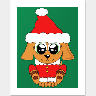 Christmas Puppy Posters and Art